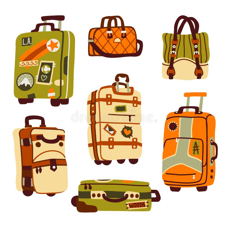 Suitcase suitcases cartoon hi-res stock photography and images - Alamy