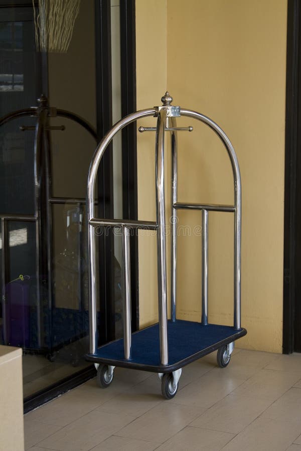 Luggage cart in a hotel stock image. Image of business 29202867