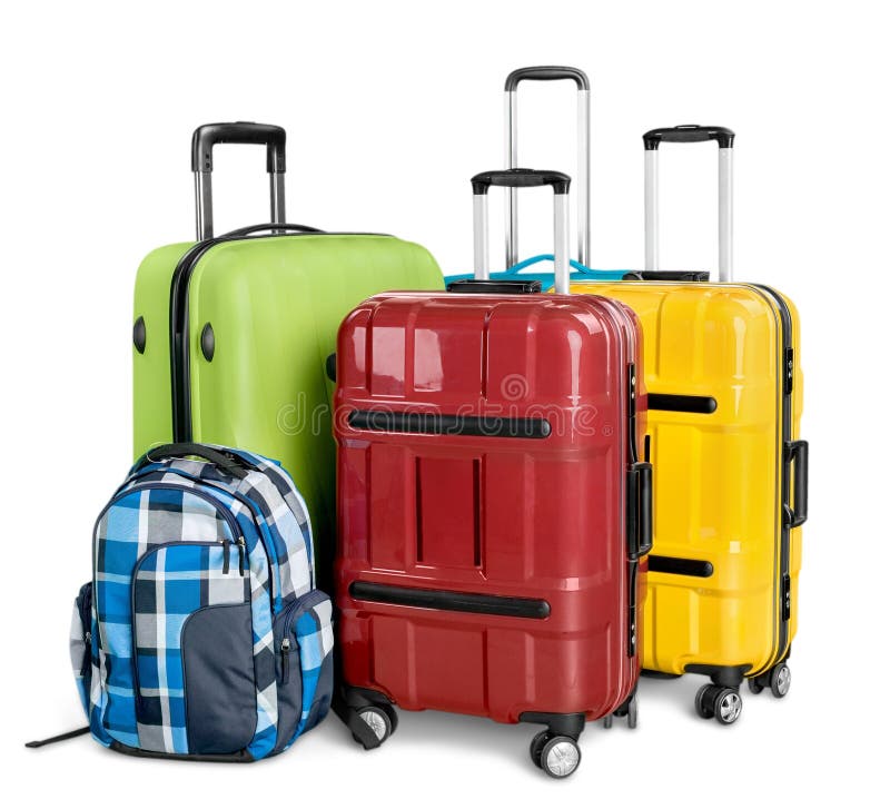 Luggage consisting of large suitcases rucksacks