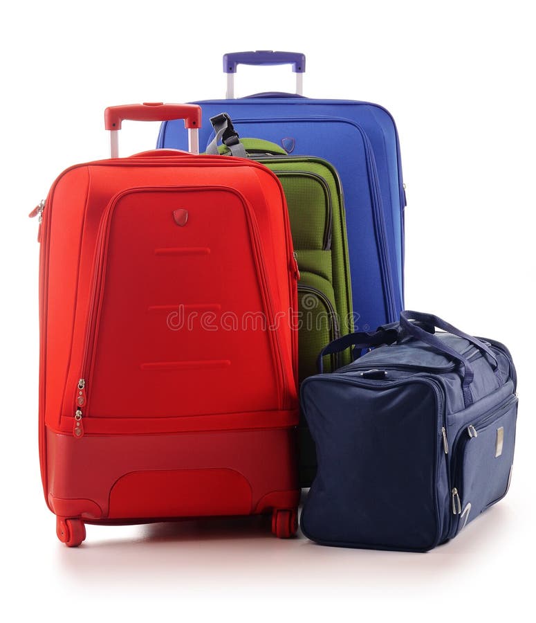 Luggage Consisting of Large Suitcases Rucksacks and Travel Bag Stock