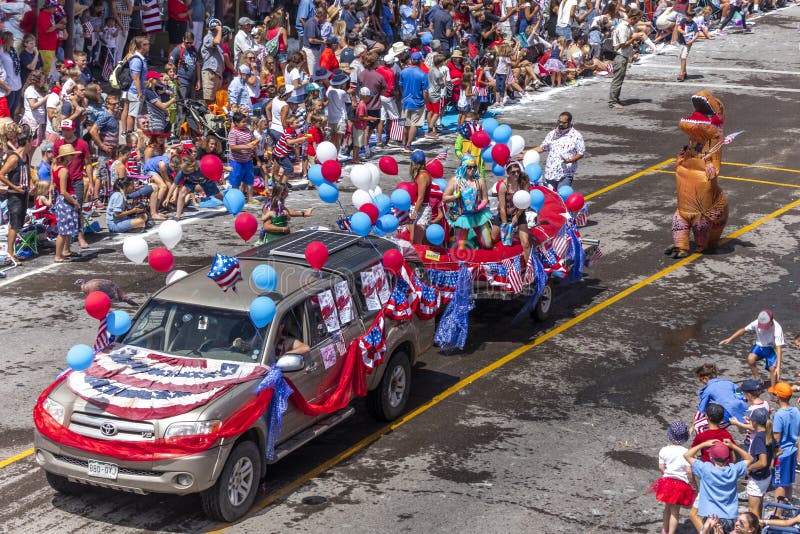 4 luglio 2018 - parata annuale di festa dell'indipendenza, tellururo, colore fotografia stock libera da diritti 4 luglio 2018 - parata annuale di festa dell'indipendenza, tellururo, colore fotografia stock libera da diritti
