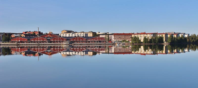 Lugna sommarmorgon i LuleÃ¥ royaltyfria foton Lugna sommarmorgon i LuleÃ¥ royaltyfria foton