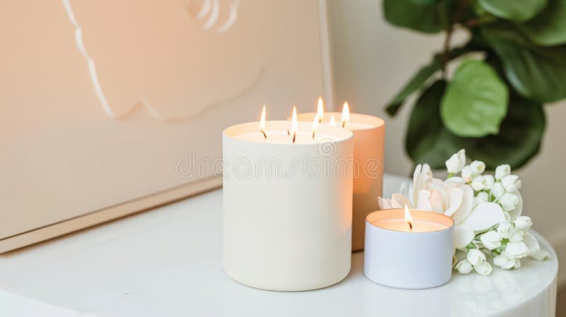 Lugnande sekunder : lyxsojaluspapper för aromterapi och hemdekal vektor illustrationer