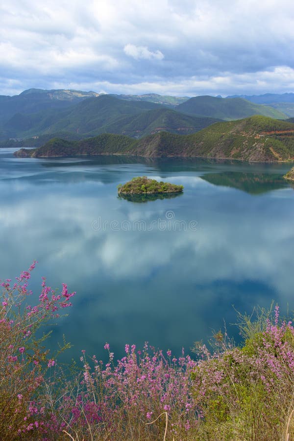 Lugu Lake in Yunnan China royalty free stock image Lugu Lake in Yunnan China royalty free stock image