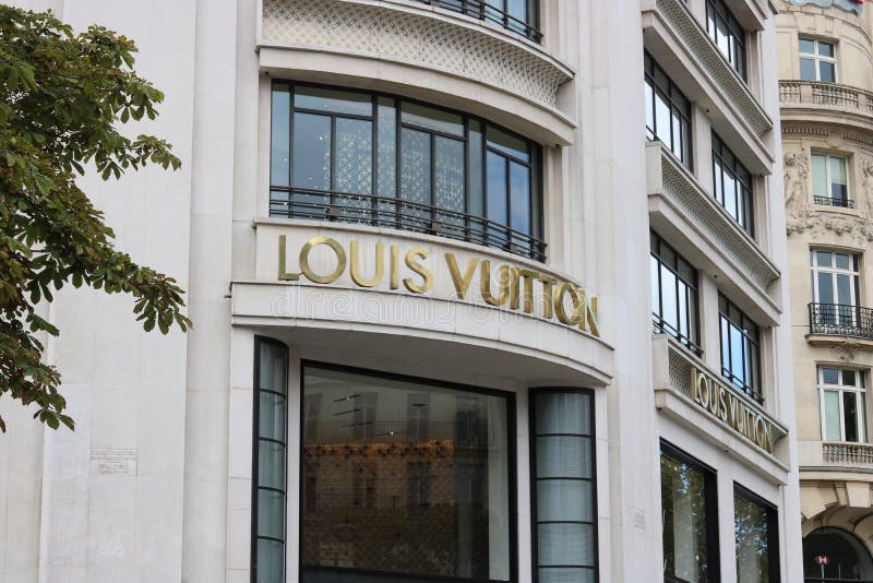 Luis Vuitton Store in Paris Golden Letters Editorial Image - Image of ...