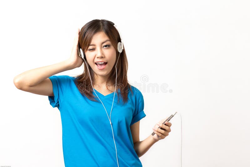 Luister aan muziek stock afbeeldingen Luister aan muziek stock afbeeldingen