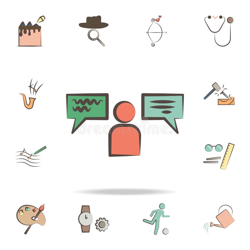 luisteraarpictogram Gedetailleerde reeks hulpmiddelen van diverse beroepspictogrammen Premie grafisch ontwerp Één van de inzameli royalty-vrije illustratie luisteraarpictogram Gedetailleerde reeks hulpmiddelen van diverse beroepspictogrammen Premie grafisch ontwerp Één van de inzameli royalty-vrije illustratie