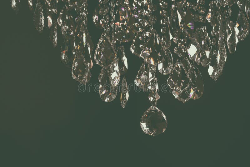 Luksusowa Krystaliczna świecznik lampa na Podsufitowej, Eleganckiej i Współczesnej rocznika stylu dekoracji zdjęcia royalty free