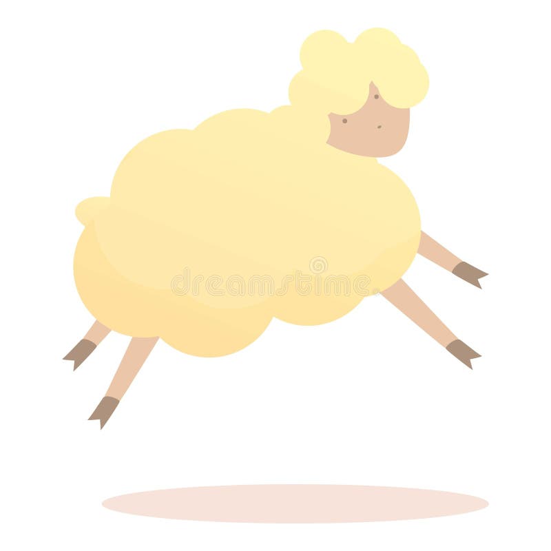 Lullaby dream sheep icon cartoon vector. Cloud dream royalty free illustration