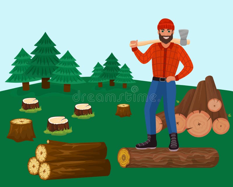 Cutting Down Trees Stock Illustrations – 146 Cutting Down Trees Stock  Illustrations, Vectors & Clipart - Dreamstime
