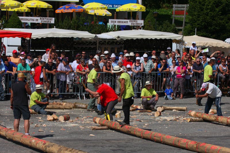 Lumberjacks competition editorial photo. Image of france 26135526
