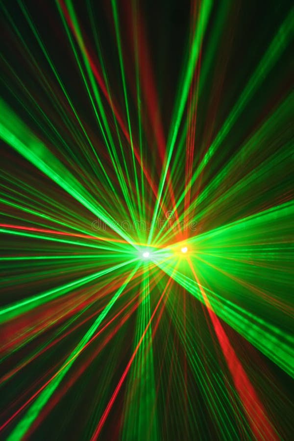 Lumière Laser Rouge De Vert D'anf Photo stock - Image du réception