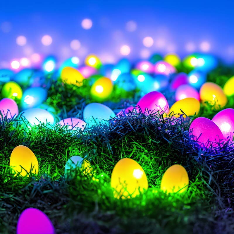 Lumières De Pâques Belle Arrière-plan Coloré Vacances Pastel