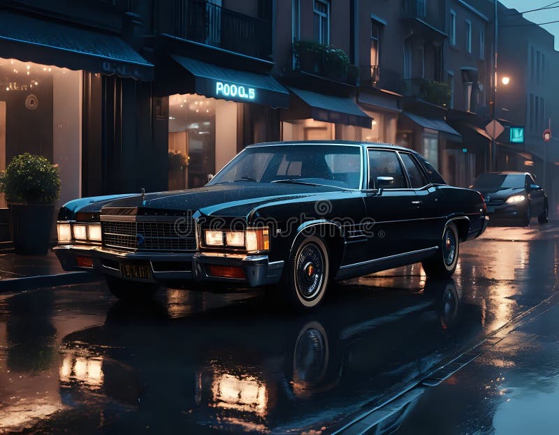 Lumini clasice pentru un oraș reflectorizant : O Scenă Urbană Nocturnă stock photography