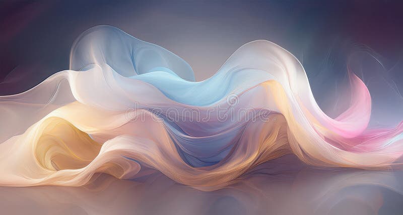 Luminile translucide ultraviolete, texturi colorate cu efect de fum, iar minimalismul neon abstract pictează fundalul din mătase ș royalty free illustration