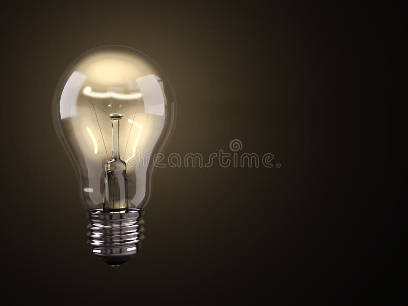 Luminous light bulb stock illustration. Illustration of tungsten 11359571