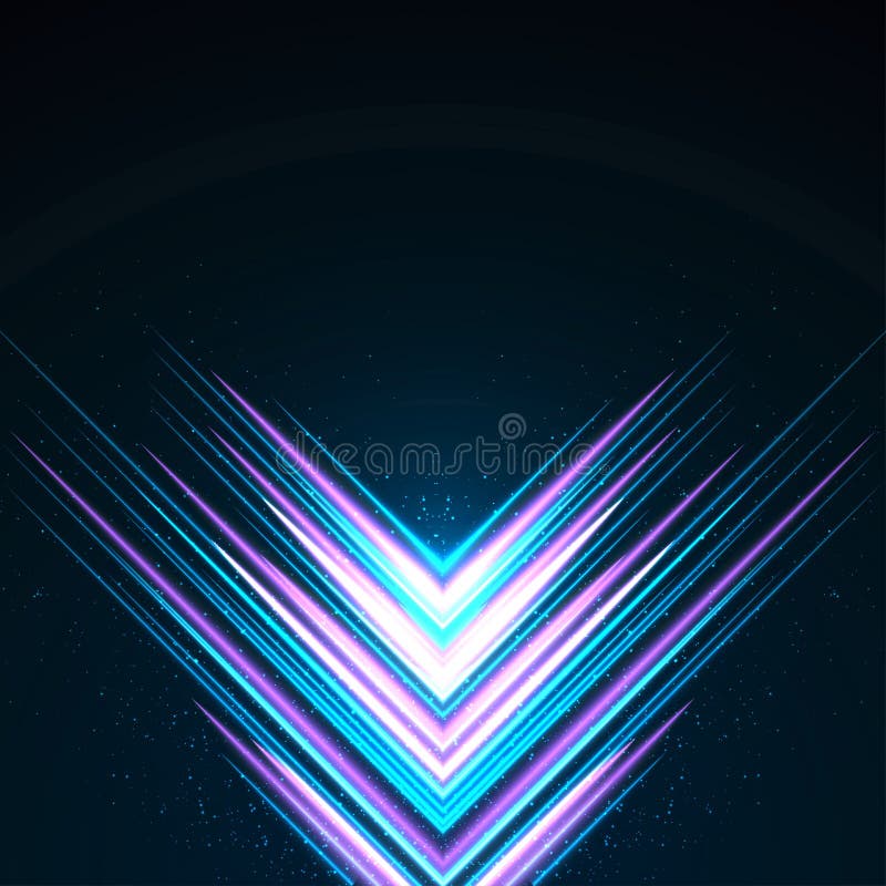 Luminous reflected purple and blue beams stock illustration Luminous reflected purple and blue beams stock illustration