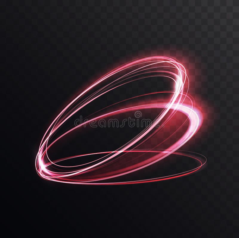 Luminous vibrant glow of neon rings, abstract 3d light effect, magic glowing speed motion