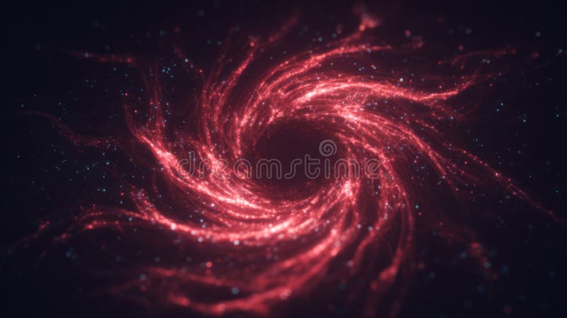 Luminous vortex structure, abstract glowing lines rotating inward like gravitational light ring royalty free stock photography