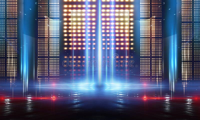 Lumină neactivată. fundalul scenei de afișare goale. fundal abstract închis modern închis. stock images