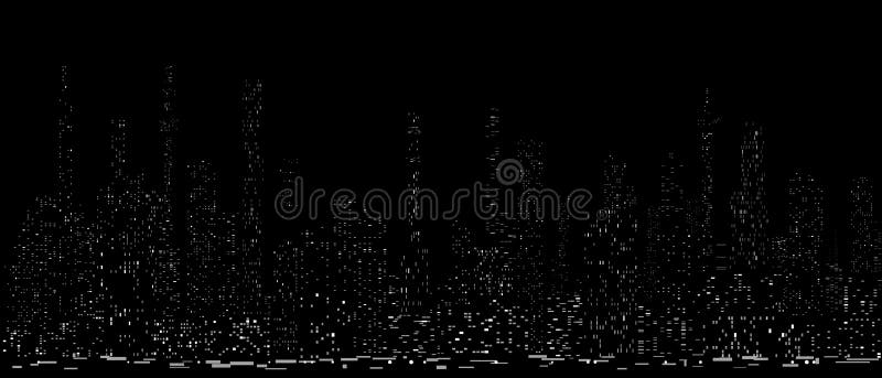 Lumină urbană de peisaj urban stock illustration