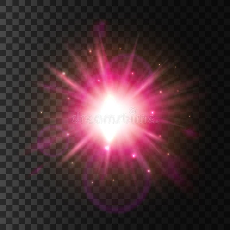Lumière brillante d'étoile Effet de scintillement de fusée de lentille illustration stock Lumière brillante d'étoile Effet de scintillement de fusée de lentille illustration stock