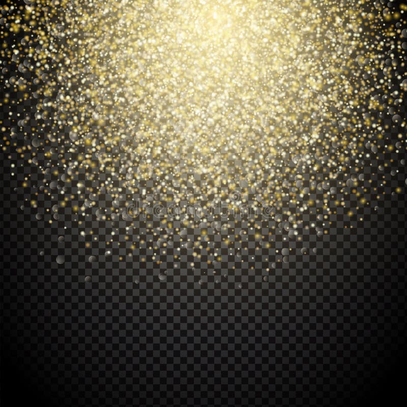 Lumières d'or sur un fond transparent illustration de vecteur Lumières d'or sur un fond transparent illustration de vecteur