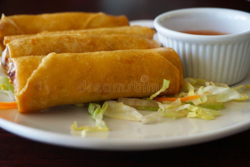 Lumpie fritte immagine stock Lumpie fritte immagine stock