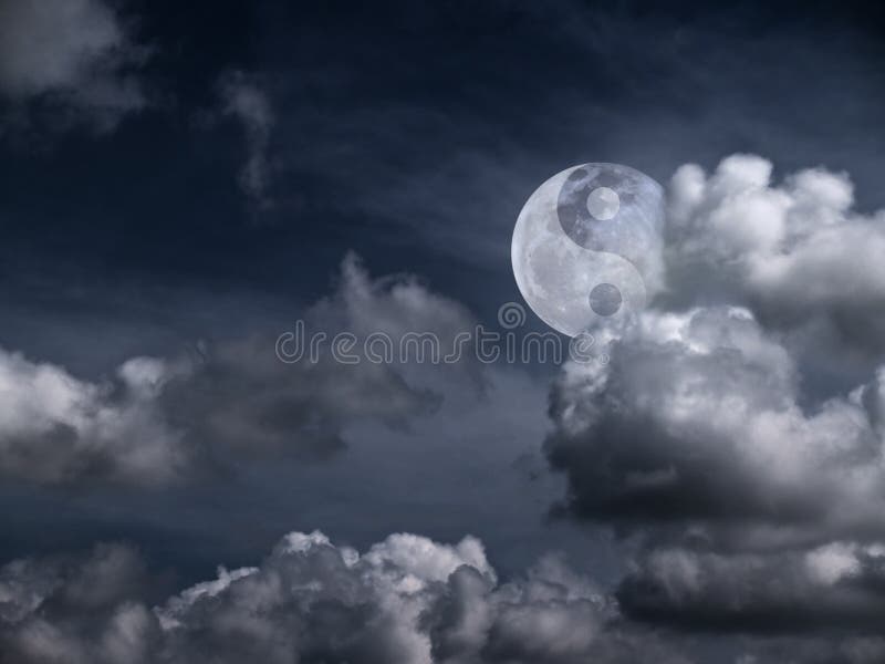 Luna de Yin Yang fotografía de archivo Luna de Yin Yang fotografía de archivo