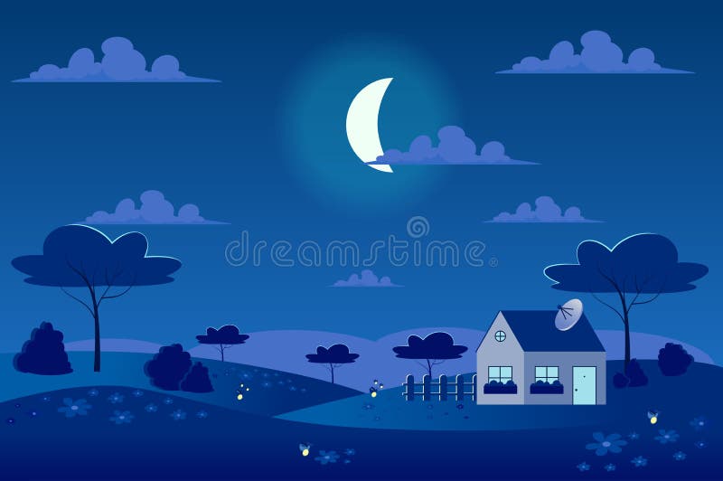 Noche De Luna En La Pradera De Primavera Fondo De Paisaje Ilustración del Vector - Ilustración de césped, colina: 214709273 Noche De Luna En La Pradera De Primavera Fondo De Paisaje Ilustración del Vector - Ilustración de césped, colina: 214709273