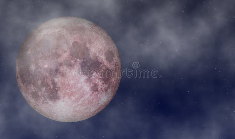 Luna Llena en junio en el cielo estrellado con el fondo de las nubes libre illustration Luna Llena en junio en el cielo estrellado con el fondo de las nubes libre illustration
