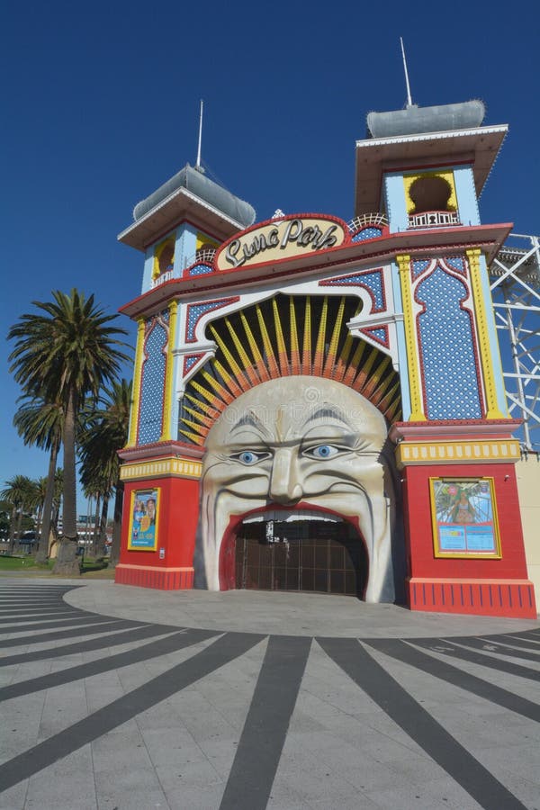 Exterior view of the Luna Park in Melbourne Victoria, Australia. Exterior view of the Luna Park in Melbourne Victoria, Australia