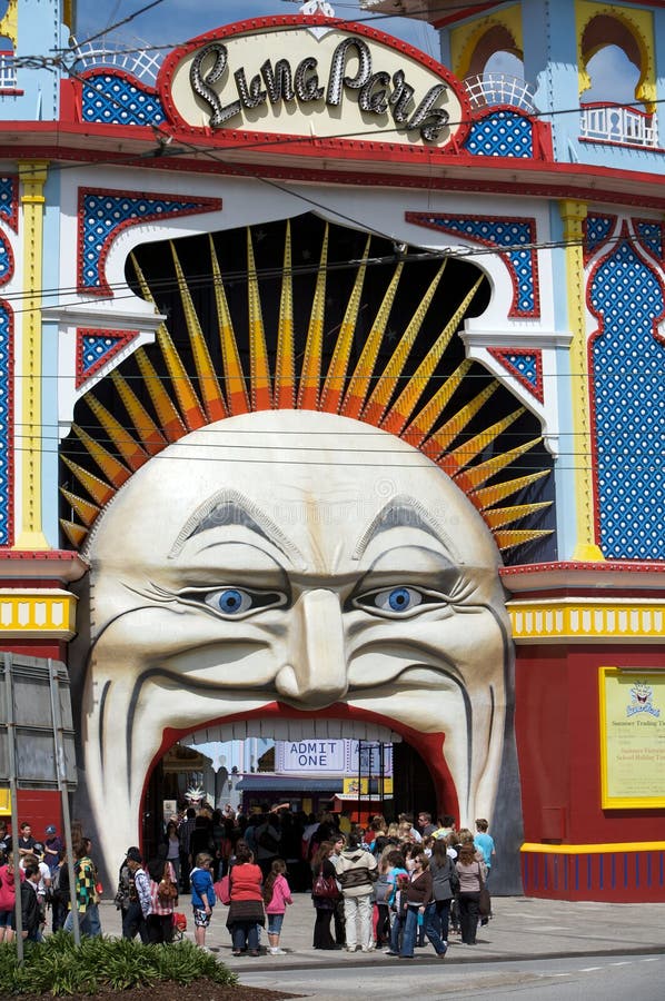 Luna Park a Sydney e Melbourne in Australia immagini stock Luna Park a Sydney e Melbourne in Australia immagini stock
