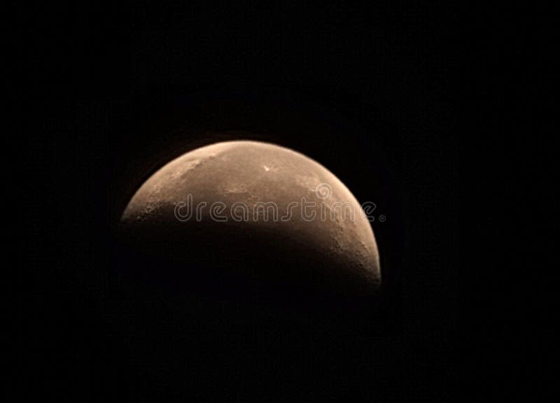 Lunar Eclipse of 2022, Dallas, Texas, the United States Stock Image