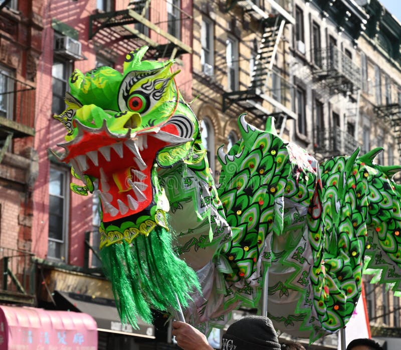 Lunar New Year Dragon NYC editorial photo. Image of york 172400201