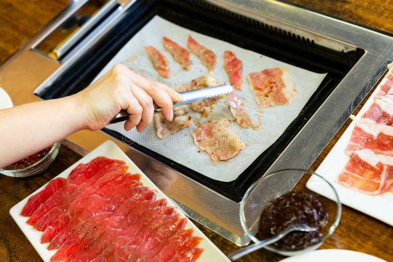 Spicy Korean Barbecue Beef with Oriental Spices Stock Image - Image of