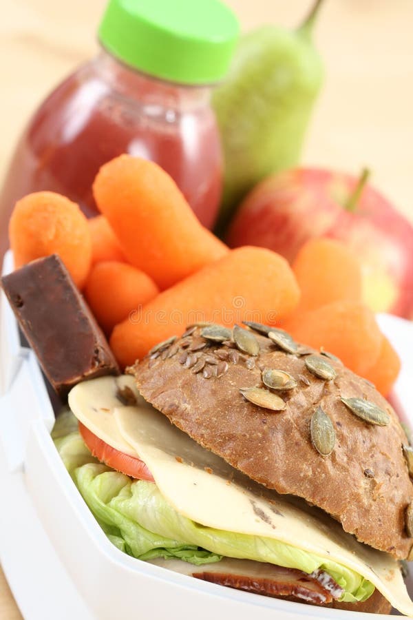 Lunch box stock photo. Image of glass, juice, food, vegetable 6550772