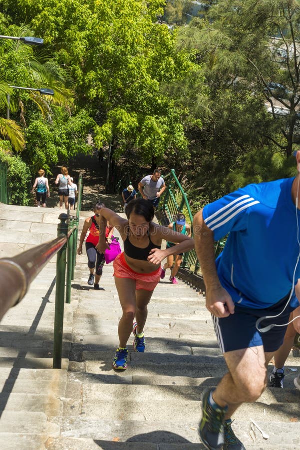 Lunch break Runners Midday Sun stock photography Lunch break Runners Midday Sun stock photography