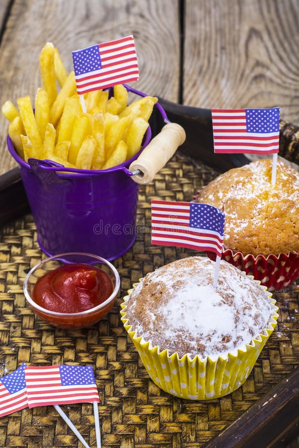 Lunch on Independence Day July 4. royalty free stock photo