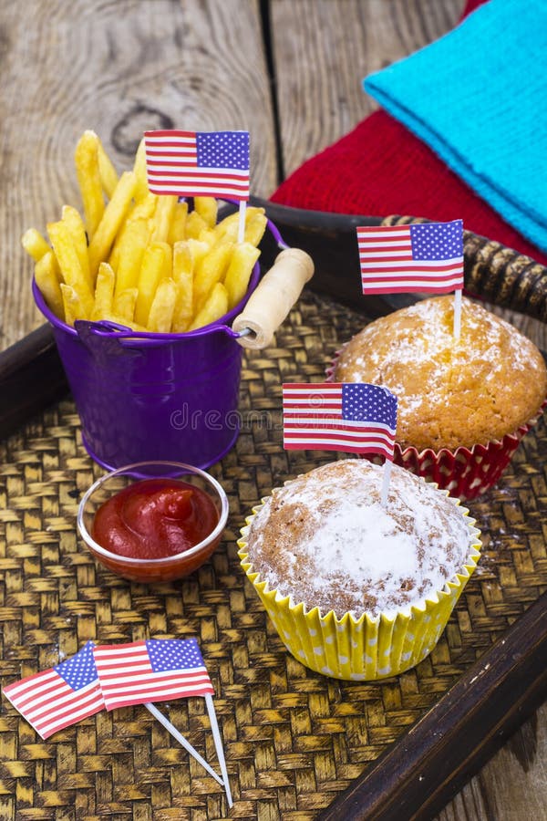 Lunch on Independence Day July 4. royalty free stock photo