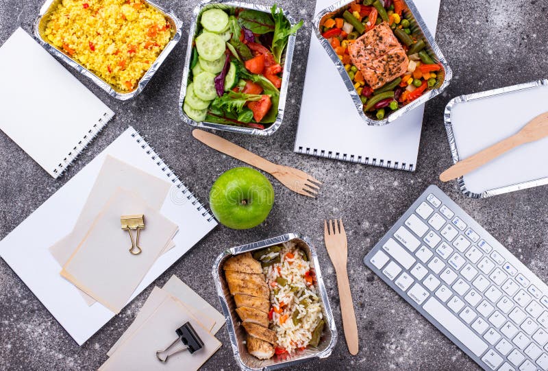 Lunch Time in Office. Food Delivery Editorial Photography Image of