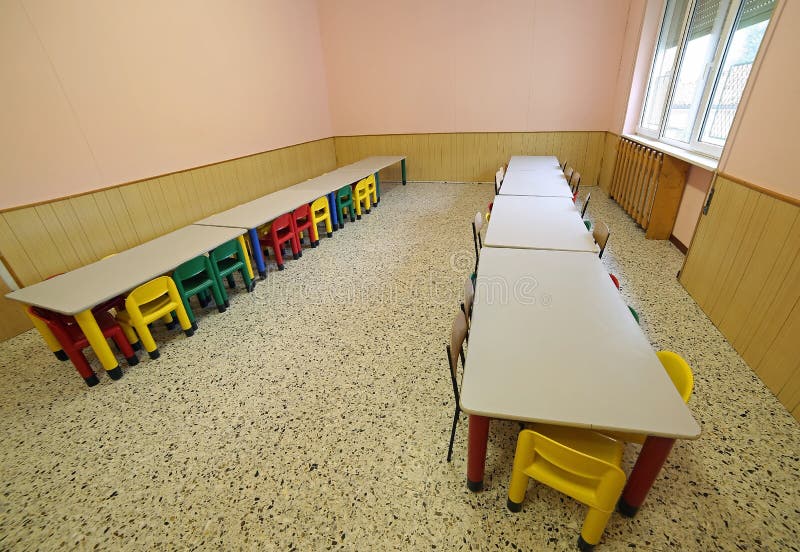 Lunchroom with Tables and Chairs for Children Stock Photo Image of school, table 83210182