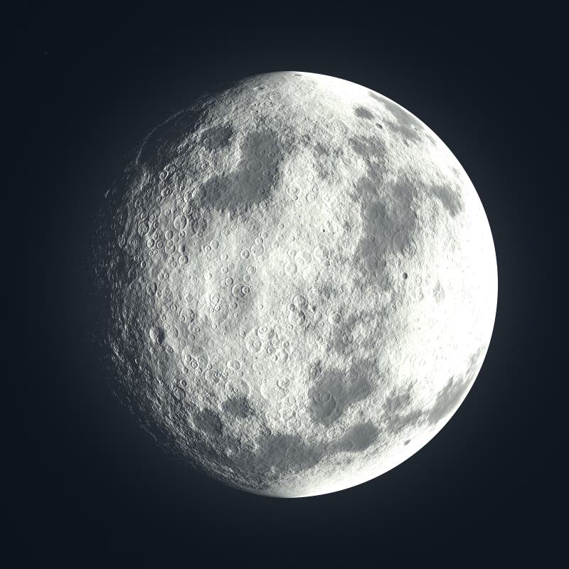 Lune avec les cratères lunaires illustration libre de droits Lune avec les cratères lunaires illustration libre de droits