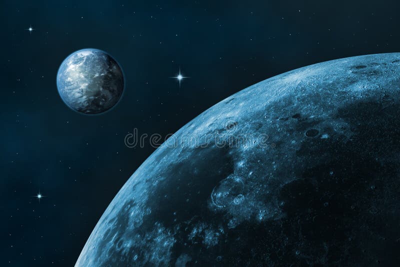 Lune et terre photo stock Lune et terre photo stock
