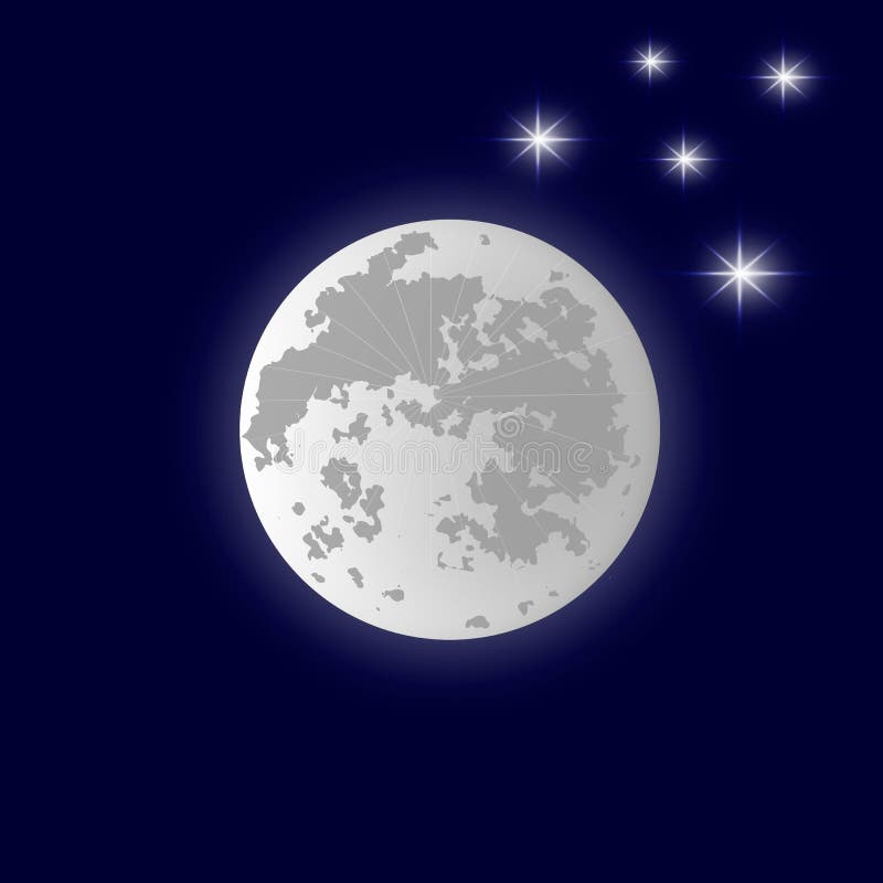 Lune grise Les étoiles dans le ciel foncé Illustration de vecteur illustration de vecteur Lune grise Les étoiles dans le ciel foncé Illustration de vecteur illustration de vecteur