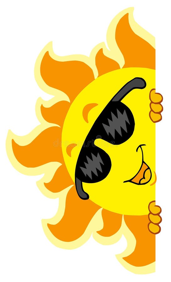 lunettes de soleil de cachette du soleil illustration stock lunettes de soleil de cachette du soleil illustration stock