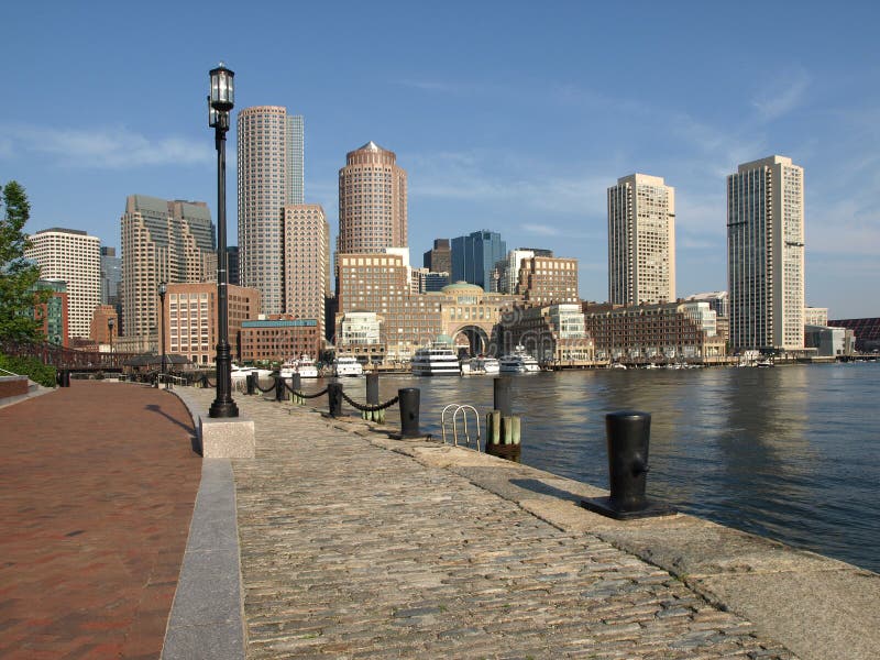 Lungomare Storico Del Porto Di Boston Fotografia Stock ...