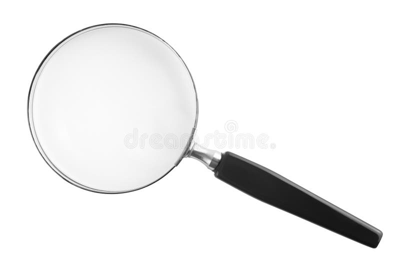 Magnifying glass isolated on plain white background. Magnifying glass isolated on plain white background