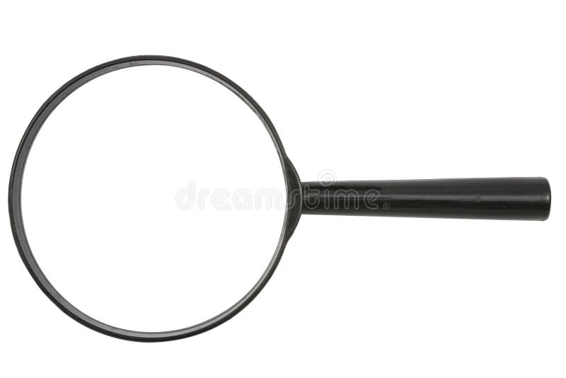 Magnifying glass isolated on white background, file includes a excellent clipping path. Magnifying glass isolated on white background, file includes a excellent clipping path