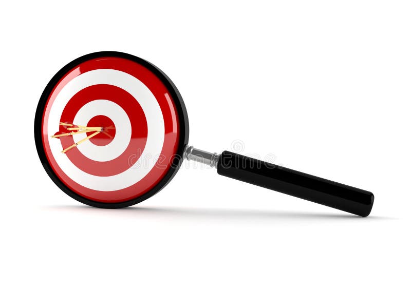 Lupa Con El Ojo Del ` S Del Toro Dentro Stock de ilustración